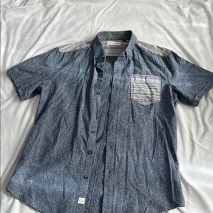 7 Diamonds Blue Button Down Shirt